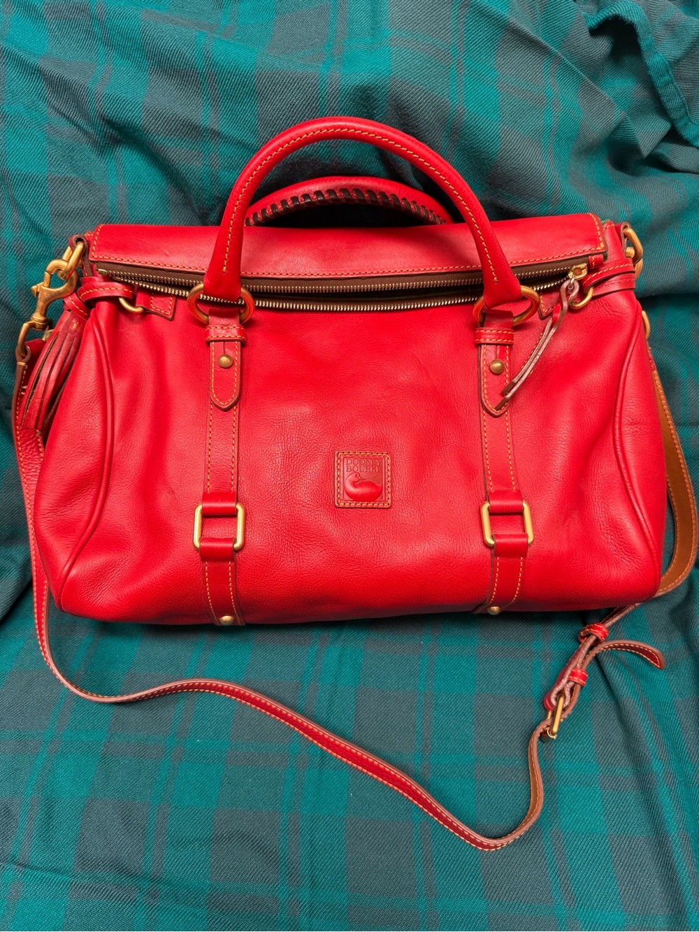 Dooney & Bourke large red florentine satchel